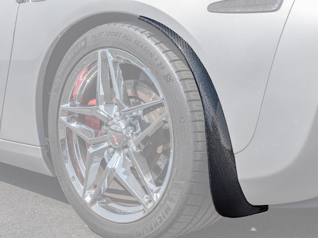 2005-2013 CHEVROLET CORVETTE C6 BASE FRONT AND REAR SPLASH GUARDS MUD FLAPS